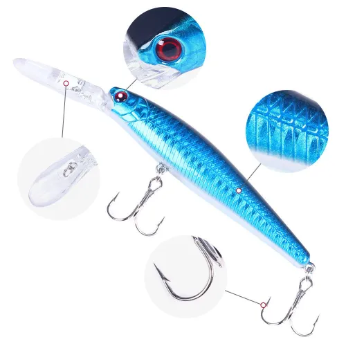 Minnow Fishing Lure 12.5cm 14g Topwater Hard Bait Wobbler Jig Bait Crankbait Carp Striped bass Pesca Fishing tackle SwimBait
