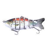 Multi Jointed Fishing Lure 3D Eyes 6-Segment Lifelike Fishing Swimbait Crankbait With 2 Hook Fishing Baits