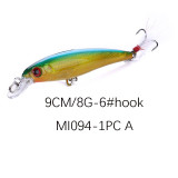Minnow fishing lures steel beads inside ,3D Eyes, 6# treble hooks fishing Wobblers crankbait carp fishing Tackle