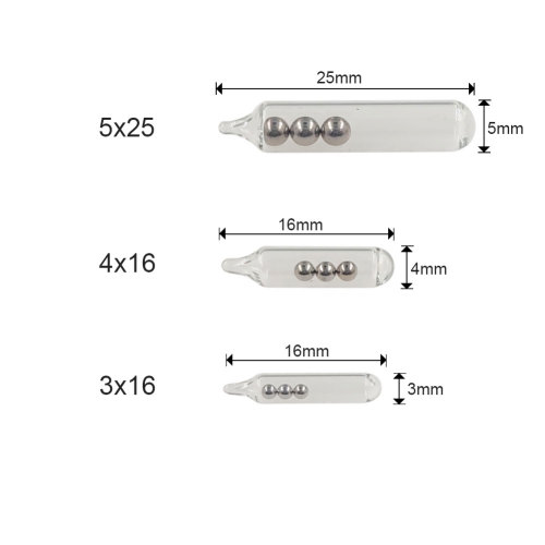 Fishing Lure Glass Rattles with 3 Balls Glass Rattle For Fishing Soft Bait Insert Tube Rattles Fishing Accessories