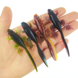 Soft Bait Lures Frog Fadpole 8cm/3.8g Soft Fishing Lure Toads Artificial Silicone Baits For Bass