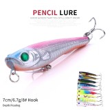 Pencil Baits 7CM-6.7G Floating Freshwater Diving Artificial Trembling Fake Bait For Trout Pike Perch Tackle