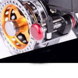 Aluminium alloy Electric count wheel fly fishing reel 6+1 BB bass fishing gear 3.6:1 fly fishing wheels