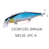 Minnow Fishing Lure Laser Hard Artificial Bait 3D Eyes 11cm 13g Wobblers Fishing Tackle Slow Sinking