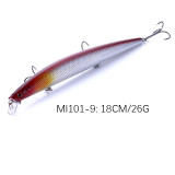 Big Game Fishing Lure Minnow Fishing Lure with 3 treble Hooks saltwater Fishing Tackle 25.4g/0.89oz fishing bait 18cm/7.08in
