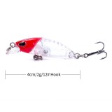 Mini Minnow Bait 4cm 2g Slow Sinking Mini Fishing Lure Hard Carkbait Wobblers Swimbait