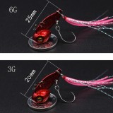 Metal VIB Fishing sink Lure bass Fishing Tackle Pin Feather Crankbait Vibration Spinner Sinking Bait 3 g /6 g