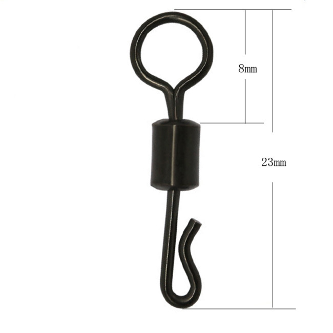 Extended Carp Fishing Q Shape Snap Matte Black Carp Fishing Accessories