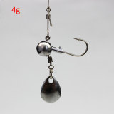 Jig Head Hooks Fishing Spin Jighead 2g 4g Jig Spins with Blades Worms Tubes Hook