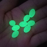 Soft Rubber Glow Oval Fishing Beads Eggs Fishing Stop Luminous Stopper Night Fly Fishing Accessories pesca