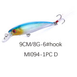 Minnow fishing lures steel beads inside ,3D Eyes, 6# treble hooks fishing Wobblers crankbait carp fishing Tackle