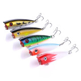 Hard plastic popper fishing lure 6cm 6.3g topwater swimbait crankbait fishing tackle