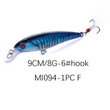Minnow fishing lures steel beads inside ,3D Eyes, 6# treble hooks fishing Wobblers crankbait carp fishing Tackle