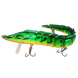 Fishing Jointed Minnow Lures,with High Carbon Steel Anchor Hook, Lifelike Multi Jointed Artificial Swimbait