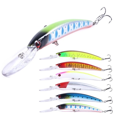 15cm-15g Deep Diving Lure Set Minnow Wobbler with Sharp Hook Hard Bait for Bass Pike Carp Pesca Fishing Tackle