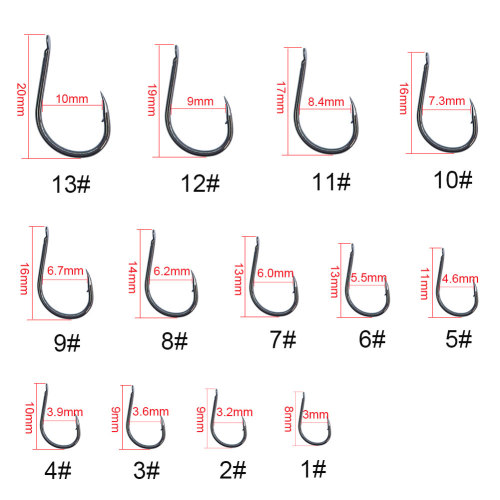 1# -13# Carbon Steel Ise Nissan Fishing Hooks Fishhooks Durable Pesca Jig Head Fishing Hooks Carp Fishing Tackle