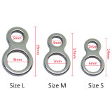 Double Solid Rings Swivel Stainless Steel 8 Shape Loops Fishing Connector for Trolling Jigs Hook Saltwater Fishing