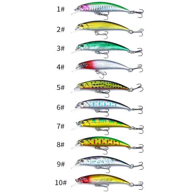 Minnow Fishing Lure 8CM 9G 10# Hooks Sinking Fishing Wobbler Tackle Artificial Hard Bait Swimbait
