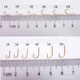 Carbon Steel Fishing Hooks Golden Fishhooks Durable Pesca Jig Head Fishing Hooks Carp Fishing Tackle 1#-6#