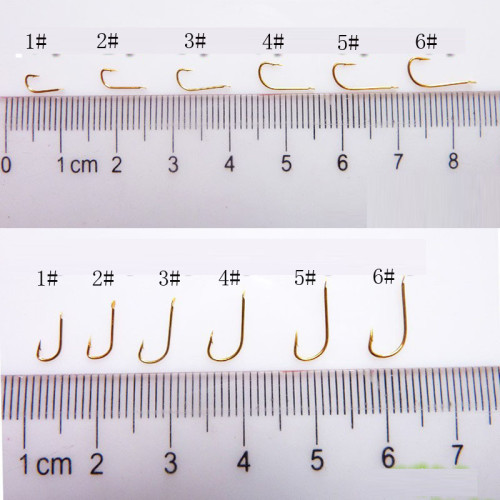 Carbon Steel Fishing Hooks Golden Fishhooks Durable Pesca Jig Head Fishing Hooks Carp Fishing Tackle 1#-6#