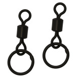 Matte Black Carp fishing Rolling Swivel with single Ring, Wholesale Carp Fishing Connector