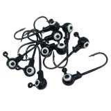 Painted Jigheads Hook Round Double eye Fishing Jigs Hooks Jigging Worm Hook for Soft Bait