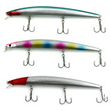 Big Game Fishing Lure Minnow Fishing Lure with 3 treble Hooks saltwater Fishing Tackle 25.4g/0.89oz fishing bait 18cm/7.08in