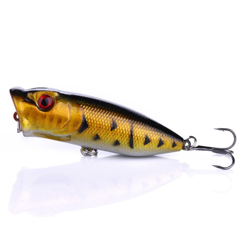 Popper Lure 6.5CM 11G fishing bait 6# high carbon steel hook hard bait plastic lure carp fishing tackle