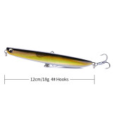 12cm 18g 1PCS Topwater Floating Pencil Minnow Fishing Lure Artificial Crankbait Carp Fishing Tackle