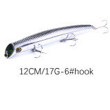 12cm/17g Popper Fishing Lures Minnow Hard Crankbait Artificial Wobbler Pesca Fishing Tackle