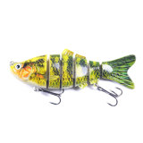 Multi Jointed Fishing Lure 3D Eyes 6-Segment Lifelike Fishing Swimbait Crankbait With 2 Hook Fishing Baits