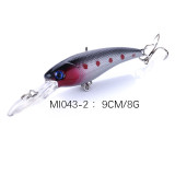 Minnow Fishing Lures Hard Plastic Bass Fishing Bait Crankbait carp Fishing Tackle with 6# treble Hooks,3.58 /9.1cm, 0.29oz/8g