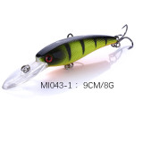Minnow Fishing Lures Hard Plastic Bass Fishing Bait Crankbait carp Fishing Tackle with 6# treble Hooks,3.58 /9.1cm, 0.29oz/8g