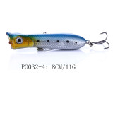 Popper Fishing Lures 3D Eyes Hard Plastic Baits for Saltwater Freshwater Fishing