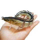 Fishing Jointed Minnow Lures,with High Carbon Steel Anchor Hook, Lifelike Multi Jointed Artificial Swimbait