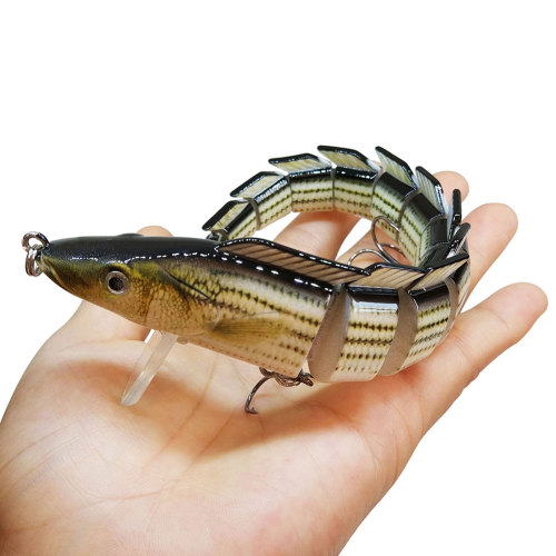 Fishing Jointed Minnow Lures,with High Carbon Steel Anchor Hook, Lifelike Multi Jointed Artificial Swimbait