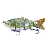 Multi Jointed Fishing Lure 3D Eyes 6-Segment Lifelike Fishing Swimbait Crankbait With 2 Hook Fishing Baits