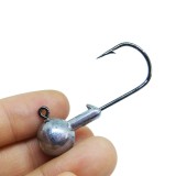 Jig Head Fishing Hooks Set 1.5g-10g Lead Jighead Fishhooks Jigging Hook Unpainted Worm Circle Hook for Carp Fishing