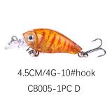 4g/4.5cm Crankbaits Lure Fishing Hard Baits Swimbaits Boat Ocean Topwater Lures Kit Fishing Tackle For Trout Bass Perch Fishing Lures