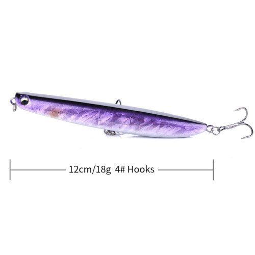 12cm 18g 1PCS Topwater Floating Pencil Minnow Fishing Lure Artificial Crankbait Carp Fishing Tackle