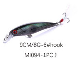 Minnow fishing lures steel beads inside ,3D Eyes, 6# treble hooks fishing Wobblers crankbait carp fishing Tackle