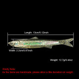 Soft Aluminum Fishing Lure Swimming Minnow 12.7g/13cm Soft Baits Swimmer Swimbait Wobbler Internal Aluminum Adjustable