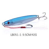 Slow Cast Jigging Metal Spoon 42g VIB Jigs Fish Lure