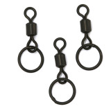 Matte Black Carp fishing Rolling Swivel with single Ring, Wholesale Carp Fishing Connector