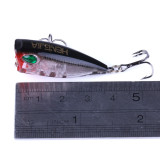 Topwater Popper Lure 4CM-3.3G-14# Stickbait Hard Bait Isca Artificial Bass Trout Pike Wobbler Fishing Tackle