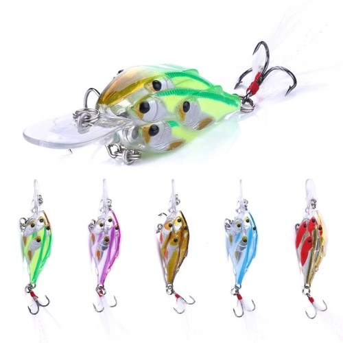 Crankbait High Quality Fishing Lures Isca Tackle 6.5cm 6g Minnow Soft Bait Swimbait Wobblers 6# Hook