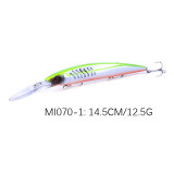 Minnow Bait fishing Crankbait Hard Bait bass fishing tackle ABS Fishing Lures ,5.71in/0.447oz 14.5cm/12.7g