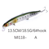 Crankbait Minnow Fishing Lure Hard Bait 13.5 cm 18.5g Artificial Bait Isca Wobblers Swimming Carp Fishing Tackle