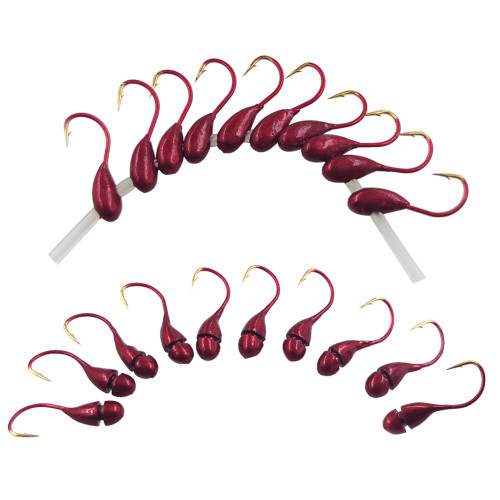 45 ° Elevation Angle Fishing Barbed Hook Red Worm Overturned Head Lifelike Lure Bait Carp Fishhooks