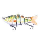 Multi Jointed Fishing Lure 3D Eyes 6-Segment Lifelike Fishing Swimbait Crankbait With 2 Hook Fishing Baits